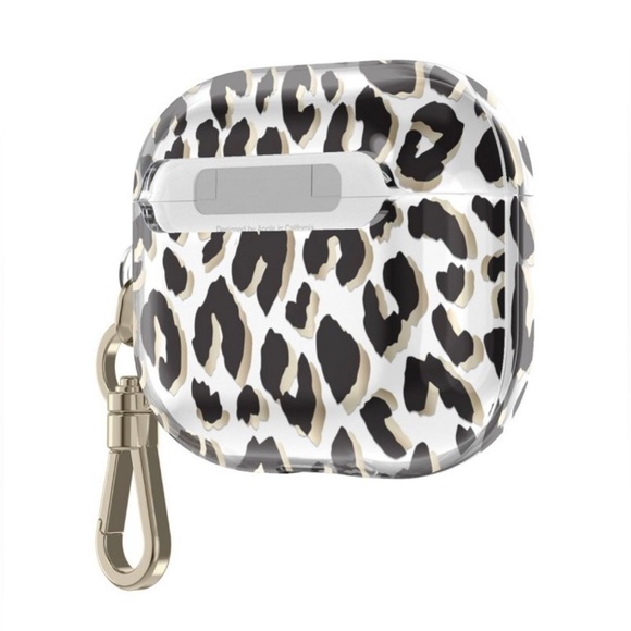 Nwt Kate spade ear air pods gen 3 case city leopard black - Picture 3 of 6